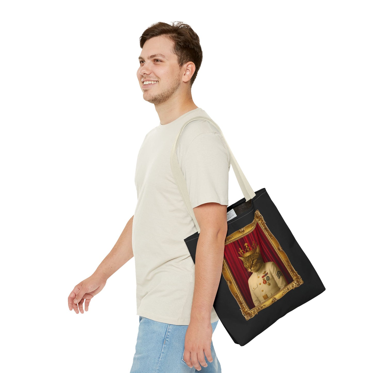 Navy Cat Tote Bag