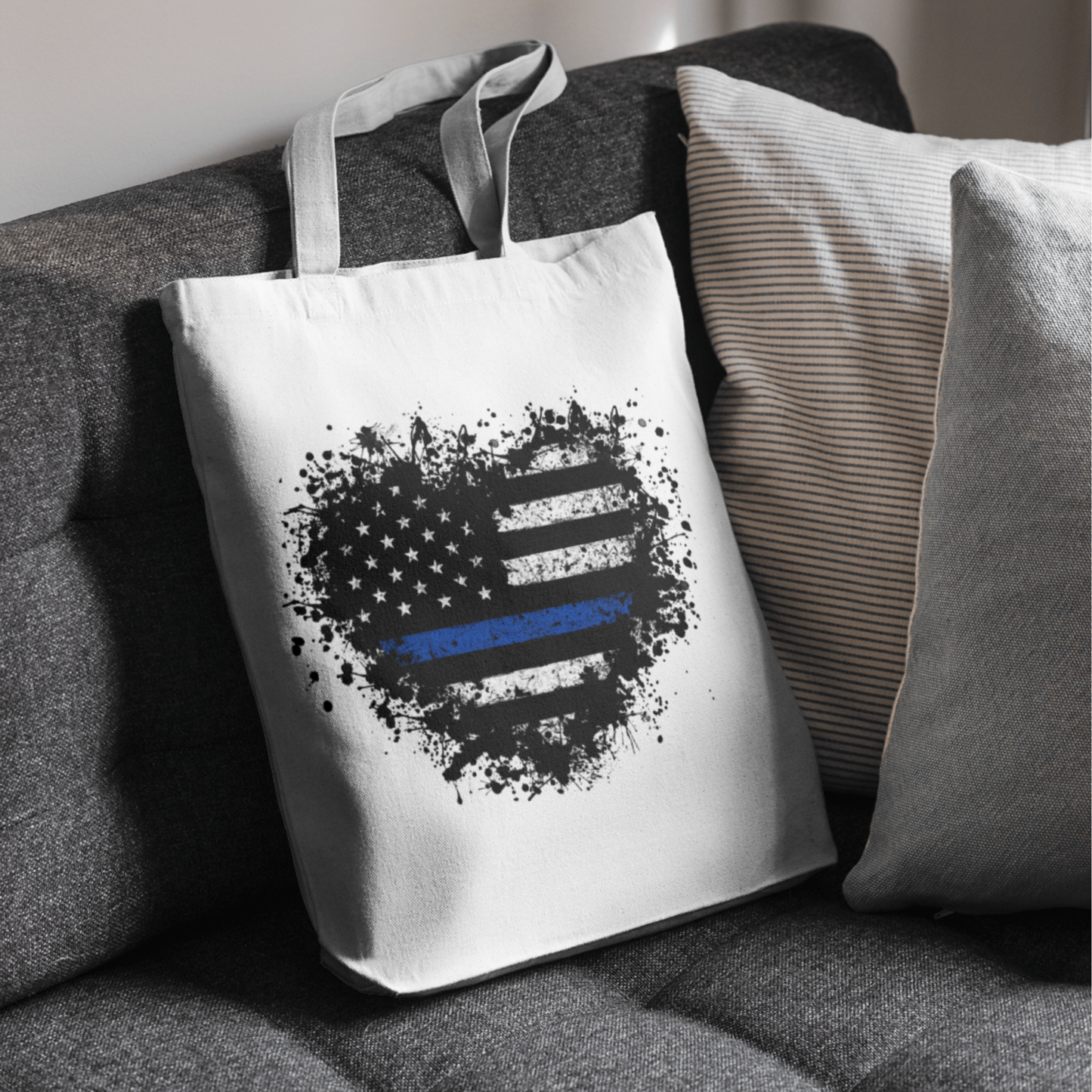 Law Enforcement Heart Tote
