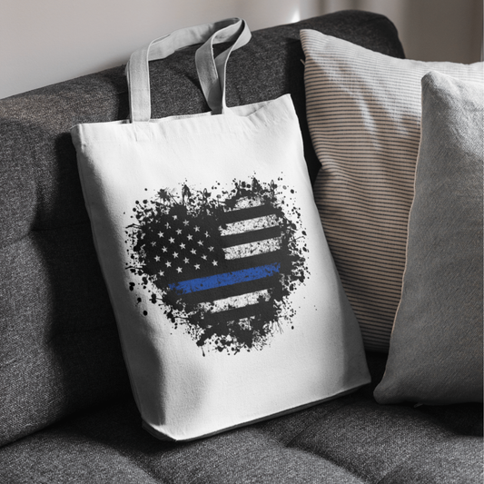 Law Enforcement Heart Tote