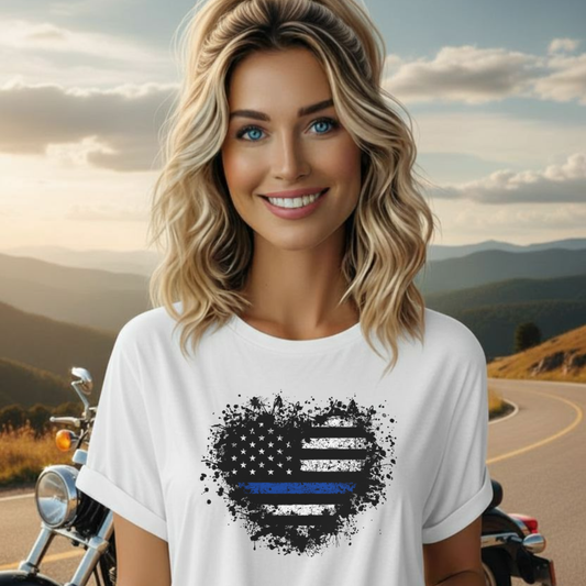 Law Enforcement Heart Tee