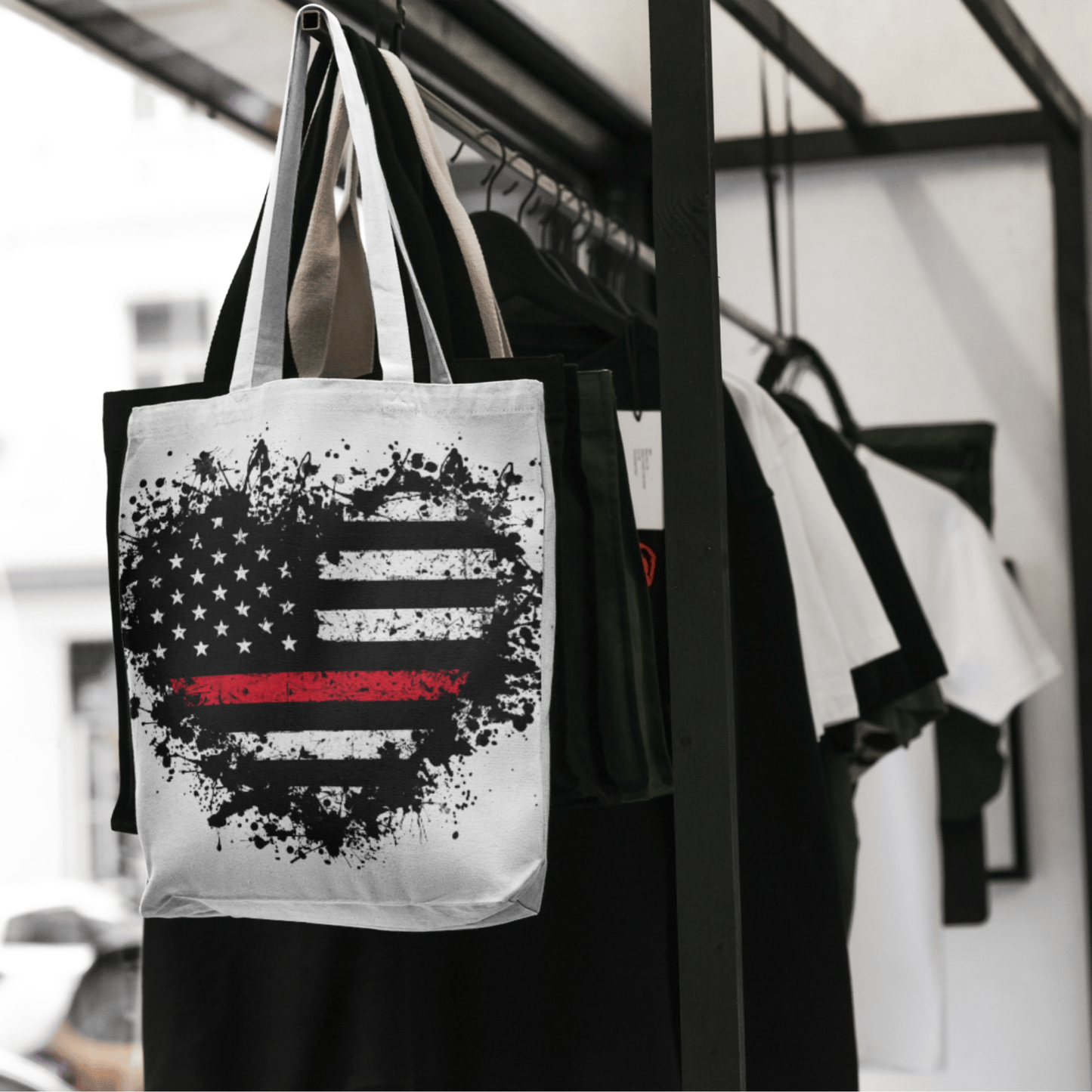 Firefighter Heart Tote